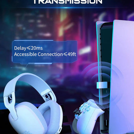 ONIKUMA B2 Wireless Headset Triple Mkde, Bluetooth + 2.4g Wireless + Wired Lightweight E-Sports Gaming Headphone Suitable for PC, PS4, PS5, Smart Phone, Mac Onikuma