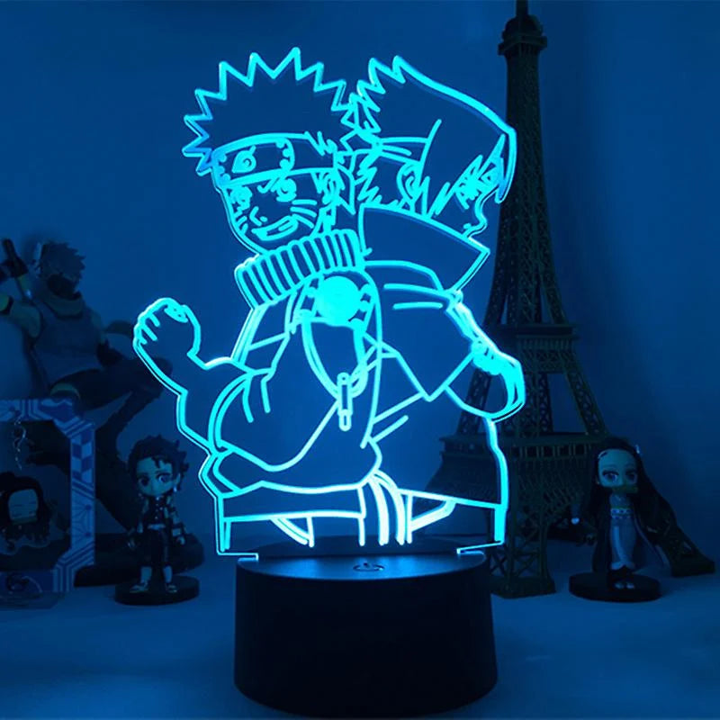 Naruto Uzumaki Original 3D Anime Night Light Lamp LED– USB-Powered Optical Illusion Lamp with Remote Control, Brand New (Copy)