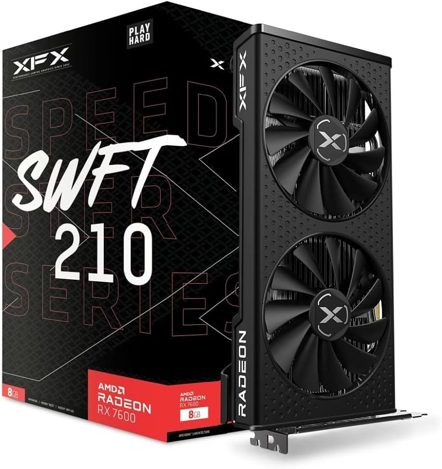 XFX AMD Radeon RX 6600 8GB Graphics Card, Brand New