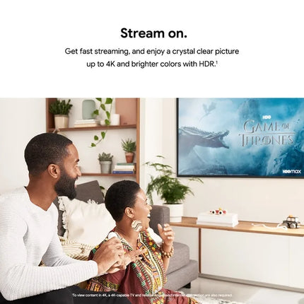 Google Chromecast with Google TV 4K – HDR Streaming Media Player with Voice Remote, Sand OB