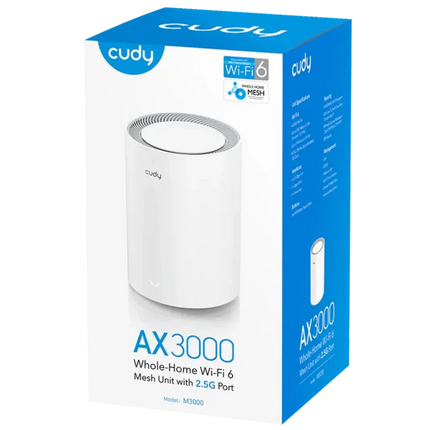 Cudy M3000 AX3000 2.5G Dual Band Wi-Fi 6 Mesh System