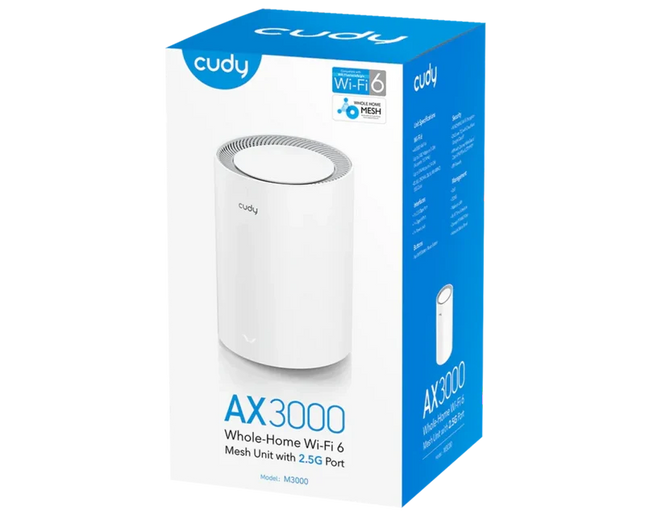Cudy M3000 AX3000 2.5G Dual Band Wi-Fi 6 Mesh System