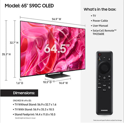 65 INCH Samsung   OLED   4K   S90C   Smart   TV