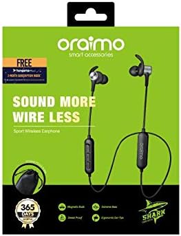 Oraimo OEB-E57D Sharkfin Sports Bluetooth Earphone Wireless headphone Magnet Earbuds With Microphone headset for phone Visit the Oraimo Store