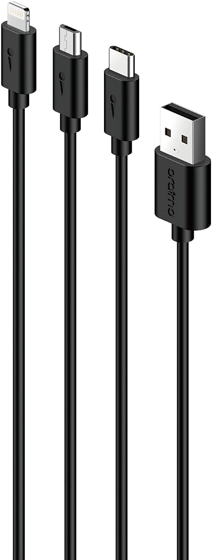 USB cable three in one Micro USB & Type-C & Lightning oraimo OCD-X91 black