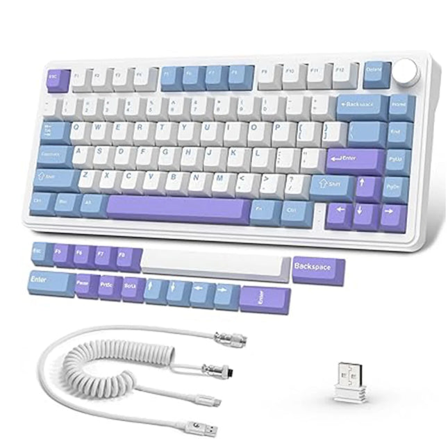 ATTACK SHARK X85 Wireless Mechanical Keyboard – 75% Gasket-Mounted, Bluetooth 5.1/2.4GHz & USB-C, RGB, Brand New