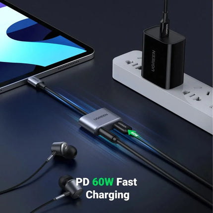 UGREEN 2-in-1 USB C to 3.5mm Headphone & USB-C Charging Port