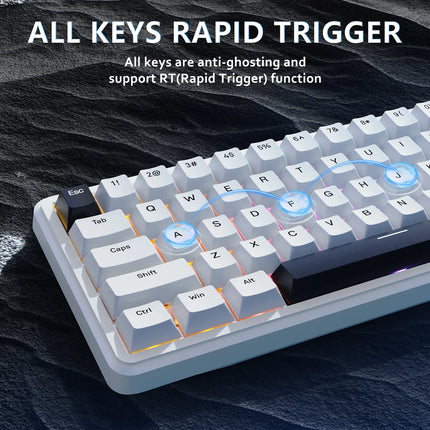 ATTACK SHARK X65 HE Gaming Keyboard – 65-Key Hall Effect Magnetic Switches, Rapid Trigger, RGB, Brand New