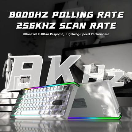 ATTACK SHARK R85 HE Rapid Trigger Gaming Keyboard – Hall Effect Magnetic Switches, Custom RGB Lightbox, Brand New