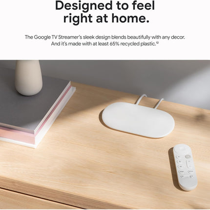 Google TV Streamer 4K (32GB) with Voice Remote, White, Open Box