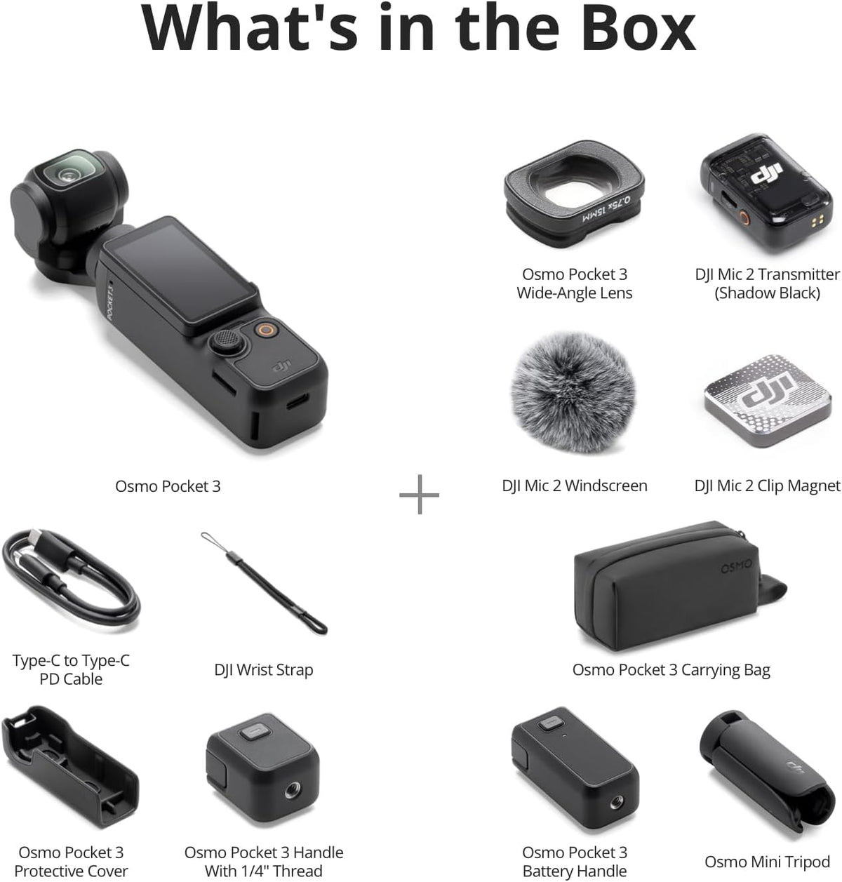 DJI Osmo Pocket 3 Creator Combo accessories