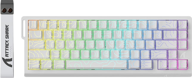 ATTACK SHARK X68 HE Rapid Trigger Gaming Keyboard – 60% Hall Effect Magnetic Switches, 8KHz Polling Rate, RGB, White Contour, Brand New