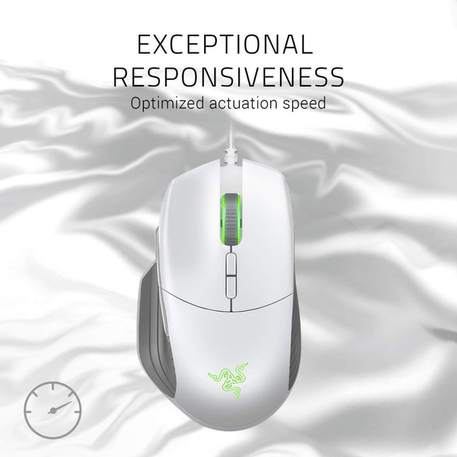 Razer Basilisk Gaming Mouse – Mercury White
