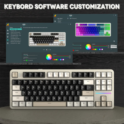 ATTACK SHARK X87 Tri-Mode Gasket Mechanical Keyboard – 80% Wireless (Bluetooth 5.1/2.4GHz) & USB-C Wired, Brand New