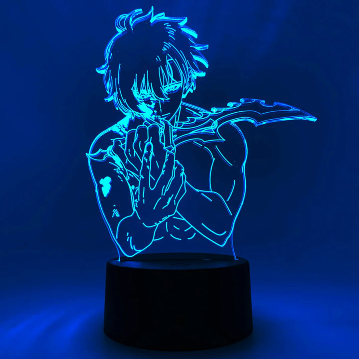 Sung Jinwoo Solo Leveling 3D RGB LED Night Light – USB-Powered Optical Illusion Lamp with Remote Control