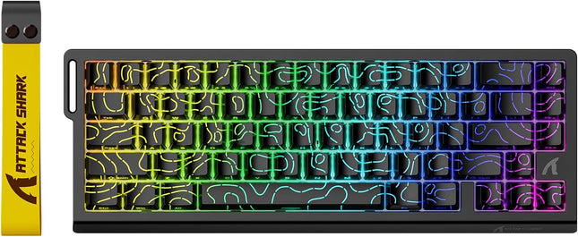 ATTACK SHARK X68 HE Rapid Trigger Gaming Keyboard – 60% Hall Effect Magnetic Switches, 8KHz Polling Rate, RGB, Black , Brand New