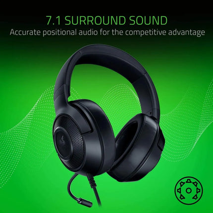 Razer Kraken X Lite Ultralight Gaming Headset: 7.1 Surround Sound – Black