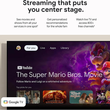 Google TV Streamer 4K (32GB) with Voice Remote, White, Open Box