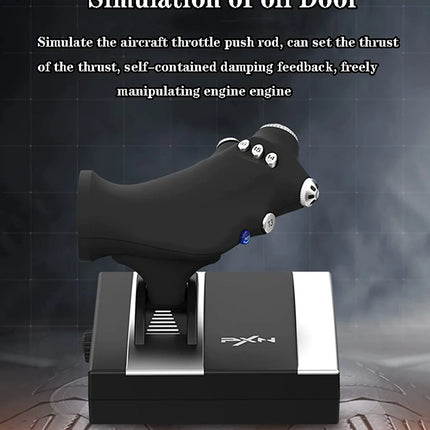 PXN 2119 Pro Flight Simulator Joystcik "rocker arm unit" and "throttle valve" with Vibration Function For PS4/Xbox One/Xbox Series X|S/Windows PC