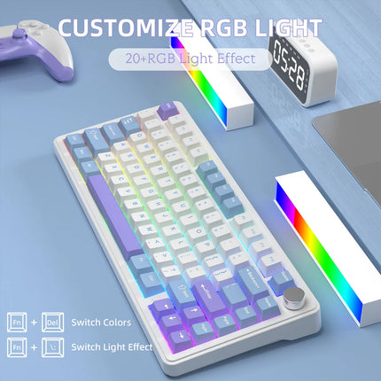 ATTACK SHARK X85 Wireless Mechanical Keyboard – 75% Gasket-Mounted, Bluetooth 5.1/2.4GHz & USB-C, RGB, Brand New