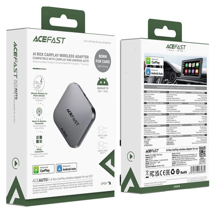 ACEFAST QC2 AI Box Wireless CarPlay Android Auto Adapter