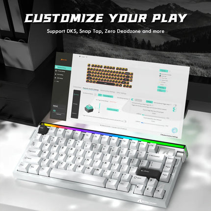 ATTACK SHARK R85 HE Rapid Trigger Gaming Keyboard – Hall Effect Magnetic Switches, Custom RGB Lightbox, Brand New