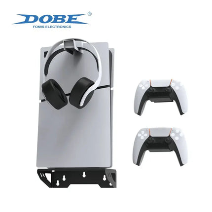 Dobe - PS5 and New PS5 Slim Wall Mount, comes with Assembly Material Kit, TP5-3502 - BLACK
