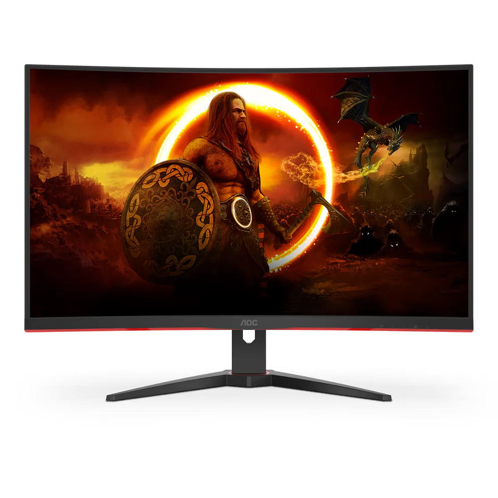 AOC CQ32G2E curved monitor side view