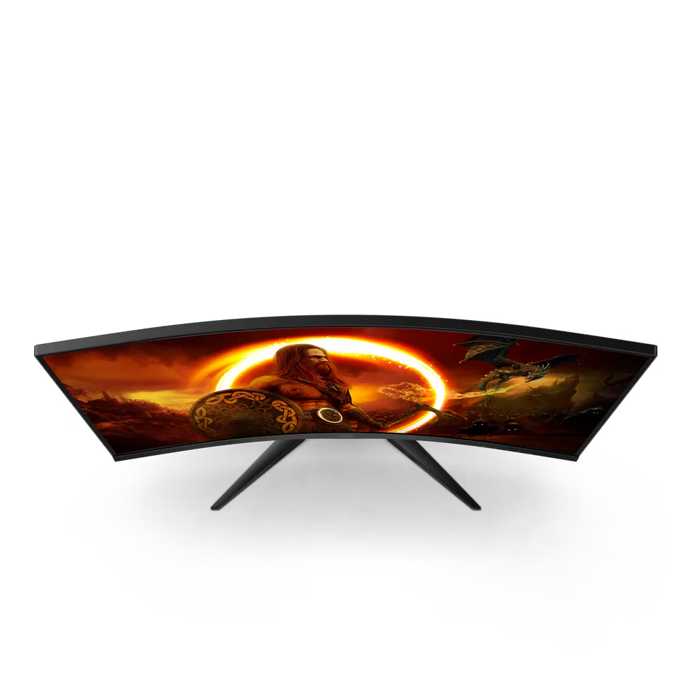 AOC CQ32G2E curved monitor back view