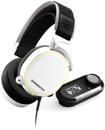 SteelSeries Arctis Pro Wired Gaming Headset + GameDAC White – Hi-Res Audio, ESS Sabre DAC, DTS 7.1, RGB, Open Box