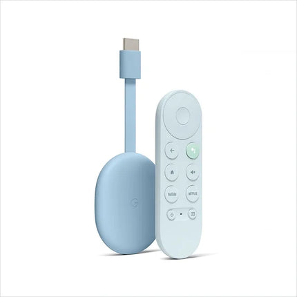 Google Chromecast with Google TV 4K – HDR Streaming Media Player with Voice Remote, Blue, OB