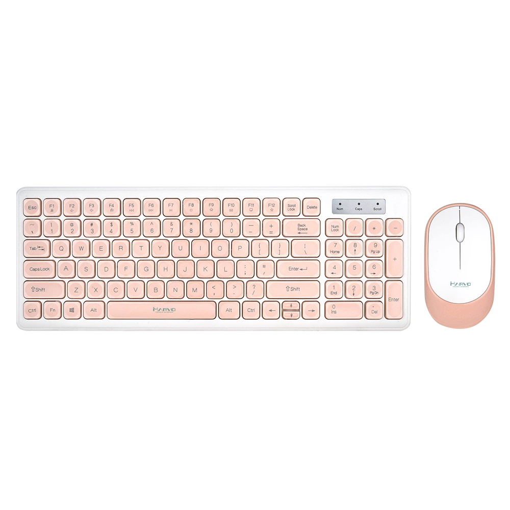 MARVO SCORPION DCM004WE PINK KEYBOARD & MOUSE 2.4GHz WIRELESS COMBO
