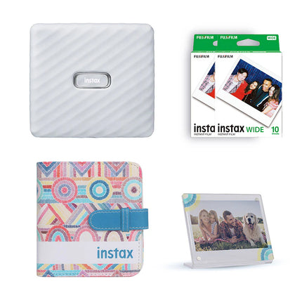 Fujifilm Instax Link Wide Smartphone Printer Photo Kit White