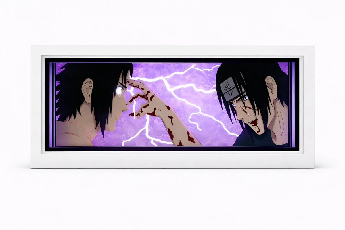 Uchiha Itachi and Uchiha Sasuke - Naruto Original Anime Light box – LED Decorative Display, Brand New