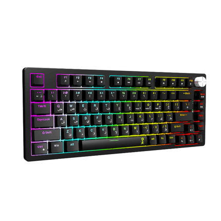 Mouschi Launcher Mechanical Gaming Keyboard – RGB Backlit, Anti-Ghosting, Volume Knob, Compact Layout, Brand New