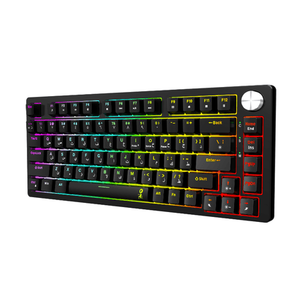 Mouschi Launcher Mechanical Gaming Keyboard – RGB Backlit, Anti-Ghosting, Volume Knob, Compact Layout, Brand New