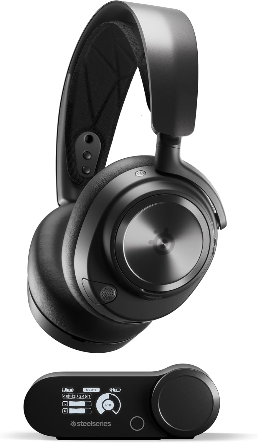 SteelSeries Arctis Nova Pro Wireless Gaming Headset for Xbox Black – Active Noise Cancellation, Hot-Swap Dual Battery, Base Station, Open Box