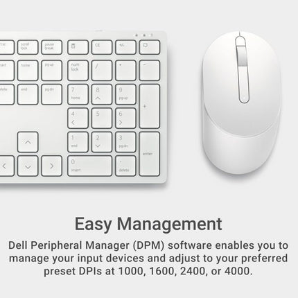 DELL KM5221W Pro Wireless Keyboard & Mouse Combo (White) OB