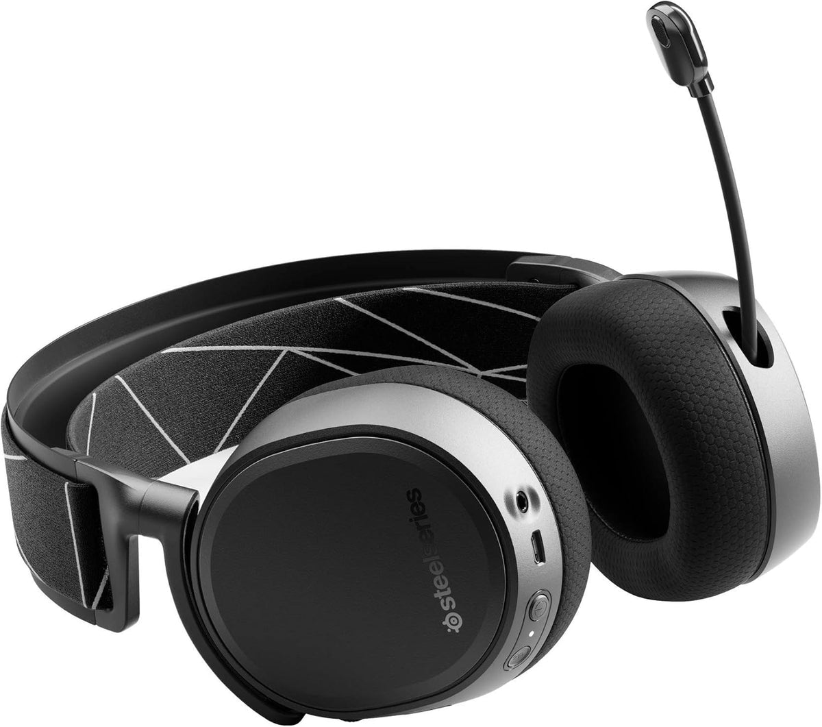 SteelSeries Arctis 9 Wireless Gaming Headset Black – Dual Wireless 2.4GHz + Bluetooth, 20h+ Battery, ClearCast Mic, Open Box