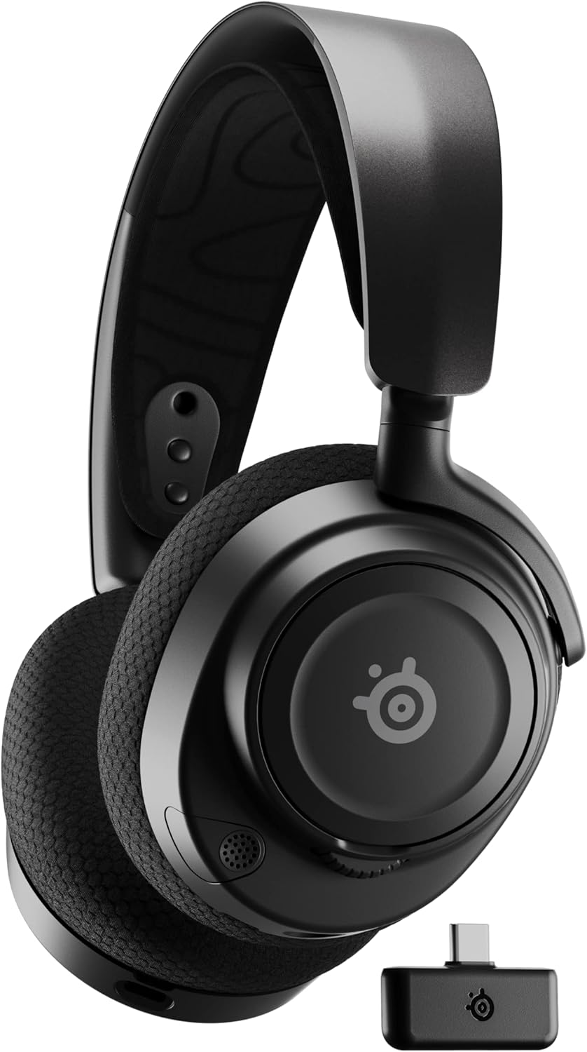 SteelSeries Arctis Nova 7 Wireless Gaming Headset Black – 2.4GHz + Bluetooth, 38h Battery, ClearCast Gen 2 Mic, Open Box