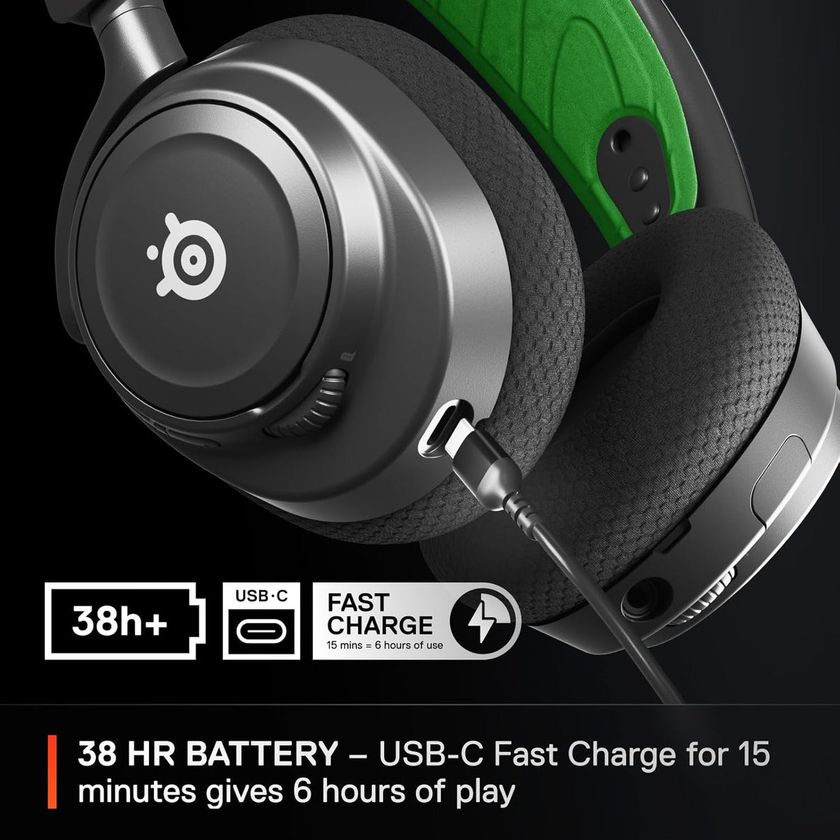 SteelSeries Arctis Nova 7X Wireless Gaming Headset for Xbox Black – 2.4GHz + Bluetooth, 38h Battery, ClearCast Gen 2 Mic, Open Box