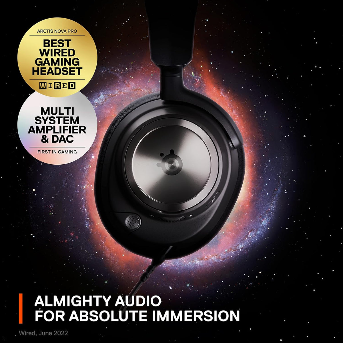 SteelSeries Arctis Nova Pro Wired Gaming Headset Black – GameDAC Gen 2, Hi-Res Audio, ClearCast Gen 2 Mic, Open Box