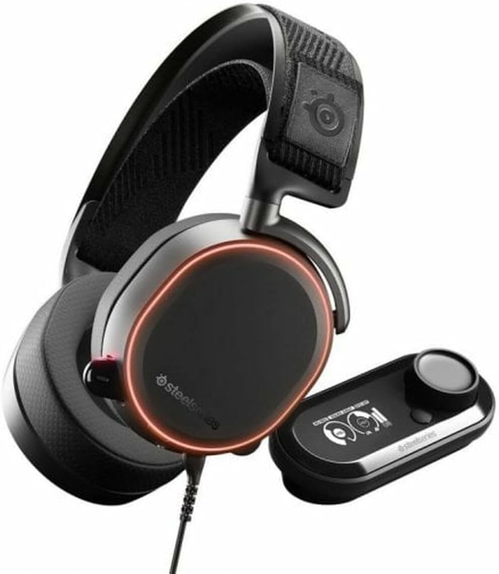 SteelSeries Arctis Pro Wired Gaming Headset + GameDAC Black – Hi-Res Audio, ESS Sabre DAC, DTS 7.1, RGB, Open Box