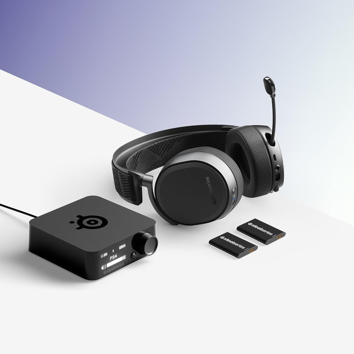 SteelSeries Arctis Pro Wireless Gaming Headset Black – Dual Wireless 2.4GHz + Bluetooth, Hot-Swap Batteries, Hi-Res, Open Box