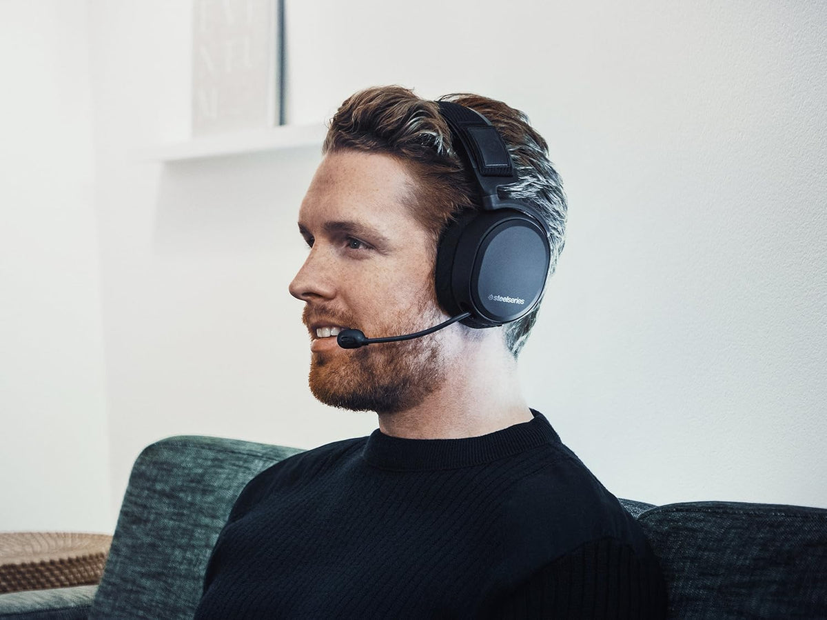 SteelSeries Arctis Pro Wireless Gaming Headset Black – Dual Wireless 2.4GHz + Bluetooth, Hot-Swap Batteries, Hi-Res, Open Box