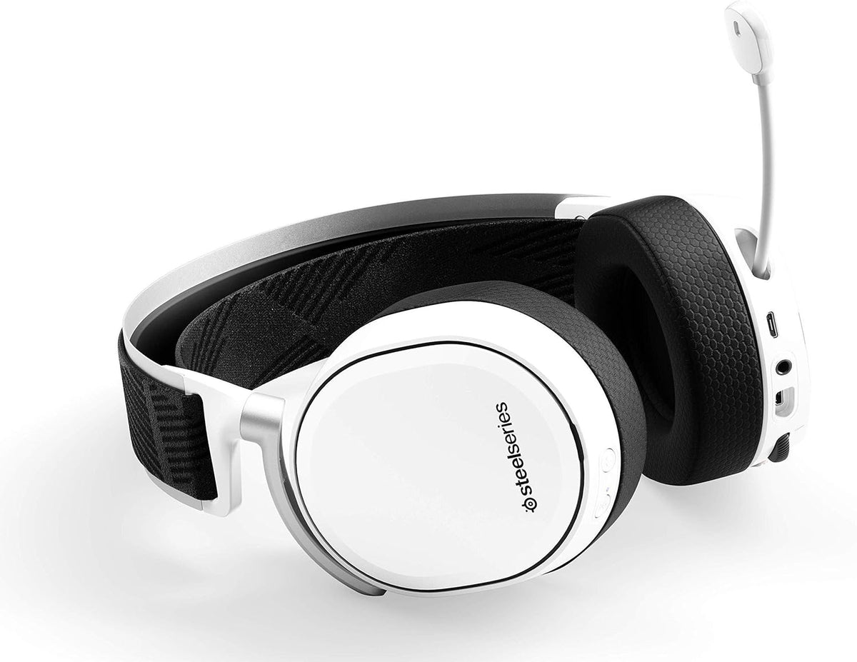 SteelSeries Arctis Pro Wireless Gaming Headset White – Dual Wireless 2.4GHz + Bluetooth, Hot-Swap Batteries, Hi-Res, Open Box