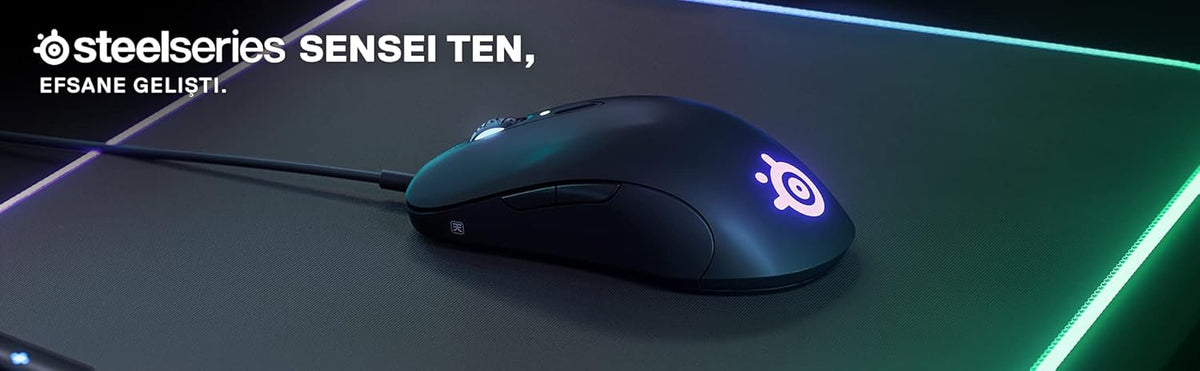 SteelSeries Sensei Ten Gaming Mouse – Ambidextrous, TrueMove Pro 18K CPI, 8 Buttons, Open Box