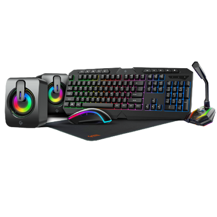 Porodo 5 in 1 Ultimate Gaming Kit with Rainbow Effect