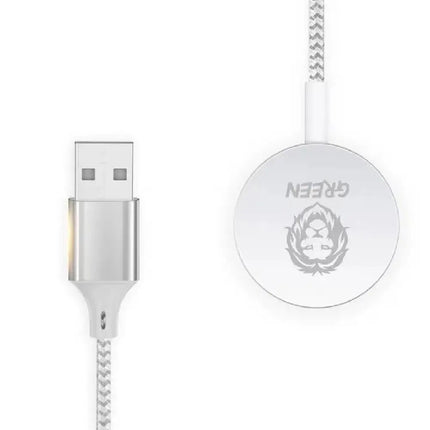 Green Lion Magnetic , Magnetic Braided Charging Cable 1.2M (USB-A Interface) for iWatch ,White