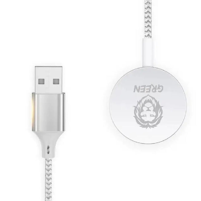 Green Lion Magnetic , Magnetic Braided Charging Cable 1.2M (USB-A Interface) for iWatch ,White